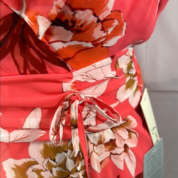 Eliza J Floral Asymmetrical Dress in Pink Size 6 - Picture 8 of 10